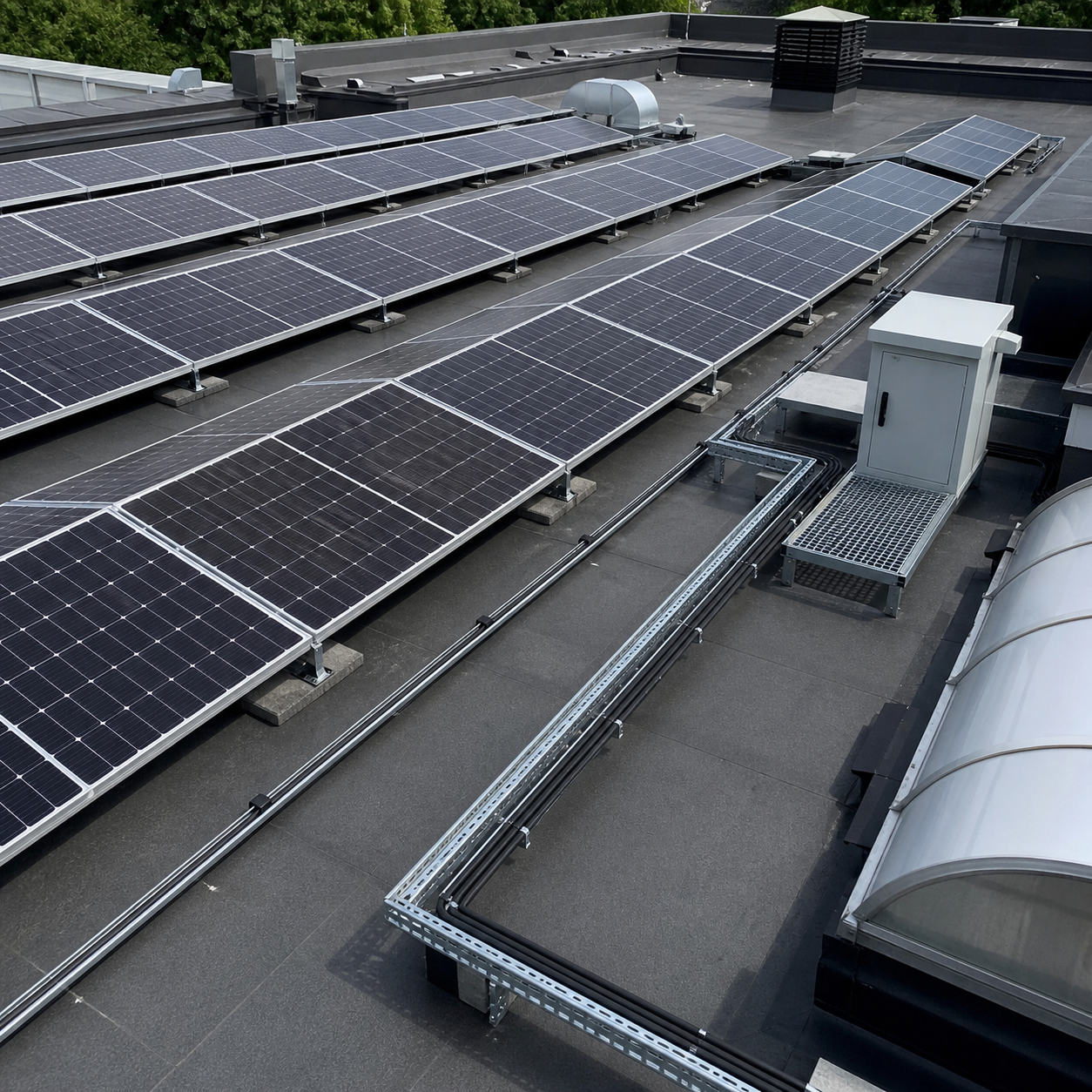 Photovoltaikanlage mit Speicher und Wechselrichter